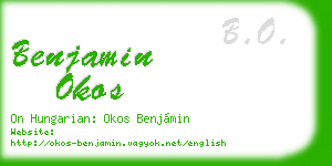benjamin okos business card